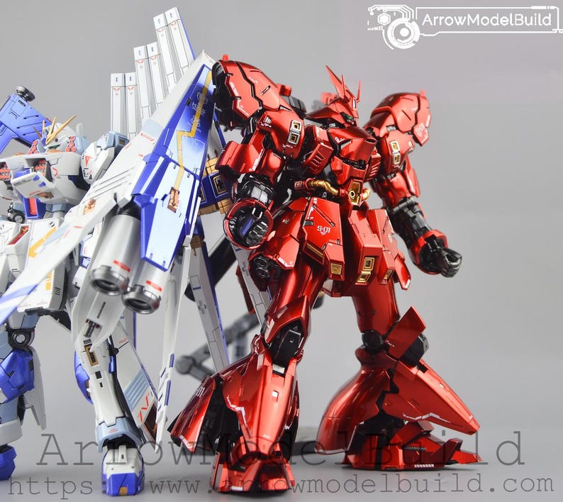 Aeromodelbuild Sazabi Metal Color Built & Painted RG 1/144 Model Kit - Etsy