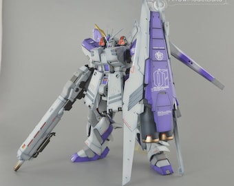AeroModelBuild Hi Nu HWS Gundam Ver Ka Kit modelo 1/100 construido y pintado