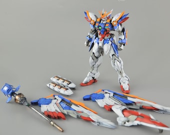 AeroModelBuild Wing Gundam Ver.EW Gebaut & Bemalt HIRM 1/100 Model Kit