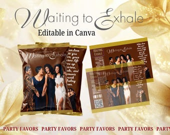 Set of 10 Waiting to Exhale Chip Bag Editable in Canva