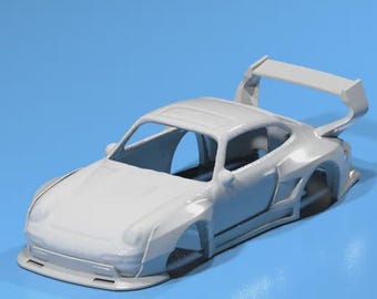 3D HARZ GEDRUCKT '96 Porsche Carrera Pandem Style Body Kit Hotwheels