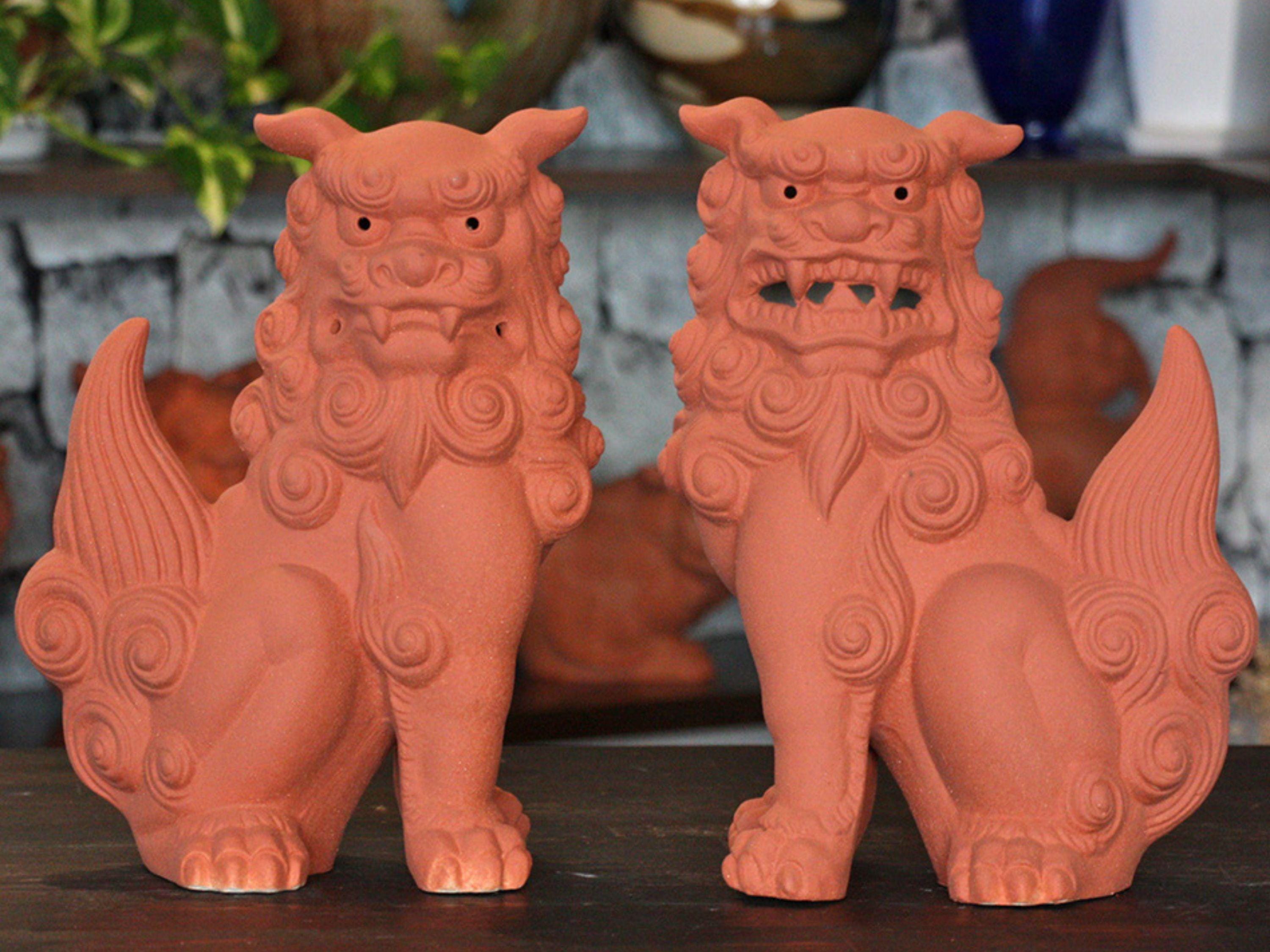 Okinawan Shisa Dog Statue, Ryuku Island Ceramic Guardian - Etsy
