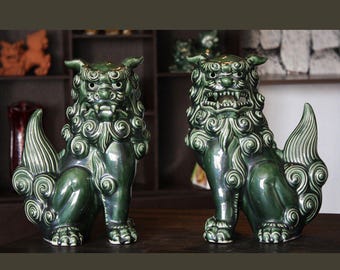 沖縄シーサー犬像、日本製陶器製守護獅子、ライトブラウン - Etsy 日本