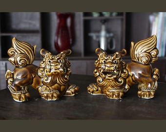 ヴィンテージ シーサー像 沖縄 右側面 男性 縁起物 日本オークション