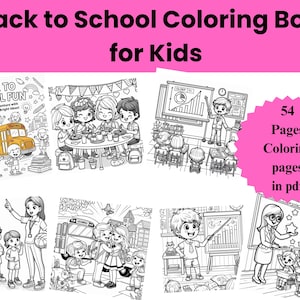 Back to School Coloring Book for Kids • Fun Pages with Buses, Books, Crayons & More • First Day Activity Book for Learning Fun