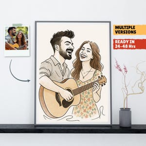 Custom Watercolor Portrait From Photo, Couples Portrait, Anniversary Gift, Family Portrait, Custom Drawing, Painting Gift, Pet Sketch M21
