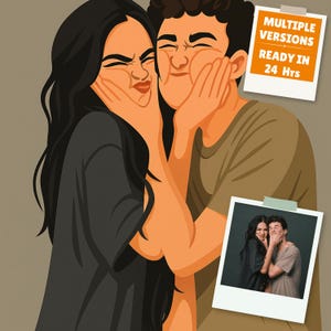 Face Portrait, DIGITAL Custom illustration, Personalised photo, photo illustration, Personalised portrait, boyfriend gift, girlfriend gift