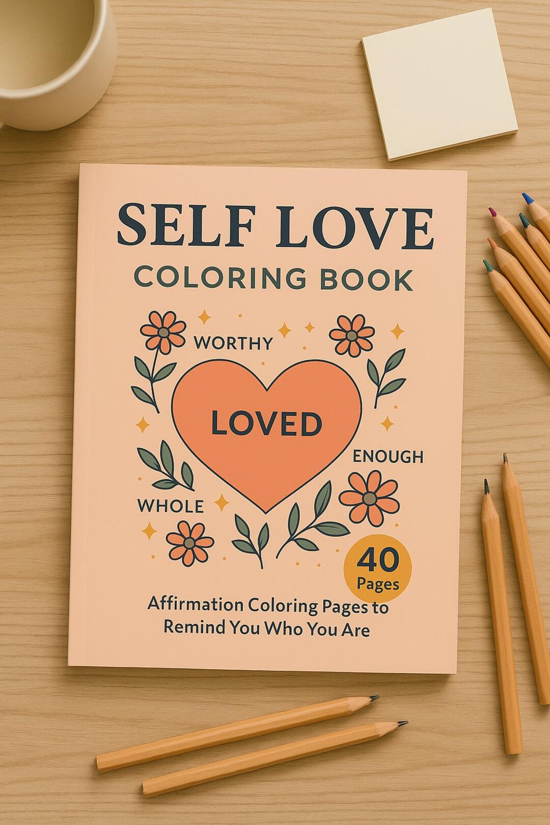Self Love Coloring Book | 40 Positive Affirmation Pages for Adults ...