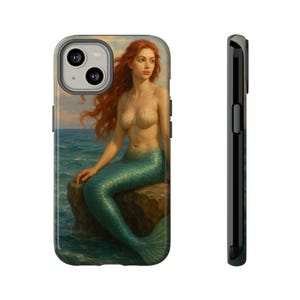 Mermaid Phone Case, Tough Cases, Sea Lover Gift, Ocean Aesthetic, Fantasy Decor, Unique Phone Cover, Mermaid Lover Accessory