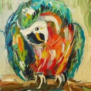 Pájaro loro Pintura mural Pintura al óleo Arte Aves raras