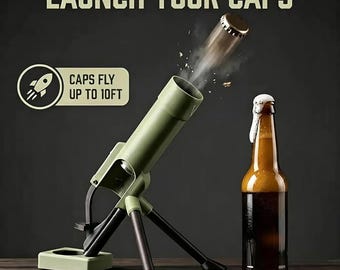 Ouvre-bière mains libres, décapsuleur style mortier, gadget de fête amusant, cadeau de nouveauté cool pour homme, cadeau amateur de bière