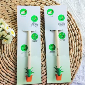Lápiz plantable para personalizar con el nombre de la persona, Lápiz de semillas ecológico, Regalo para bodas, Fiestas, Recuerdos de lápices de semillas, Agradecimiento al maestro