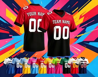 Custom Football Jersey Personalized Team Name Number Logo Practice Jerseys Customized Football Shirt for Men Youth Women Kid
