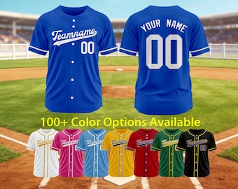 Custom Baseball Jersey Personalized Baseball Shirts for Men Women Boy and Girls Add Your Name Number Logo