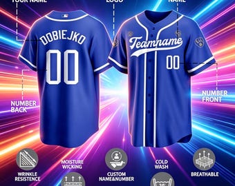 Custom Baseball Jersey Button Down Short Sleeve Shirts Personalized Stitched Printed Name Number Logo for Adult Youth