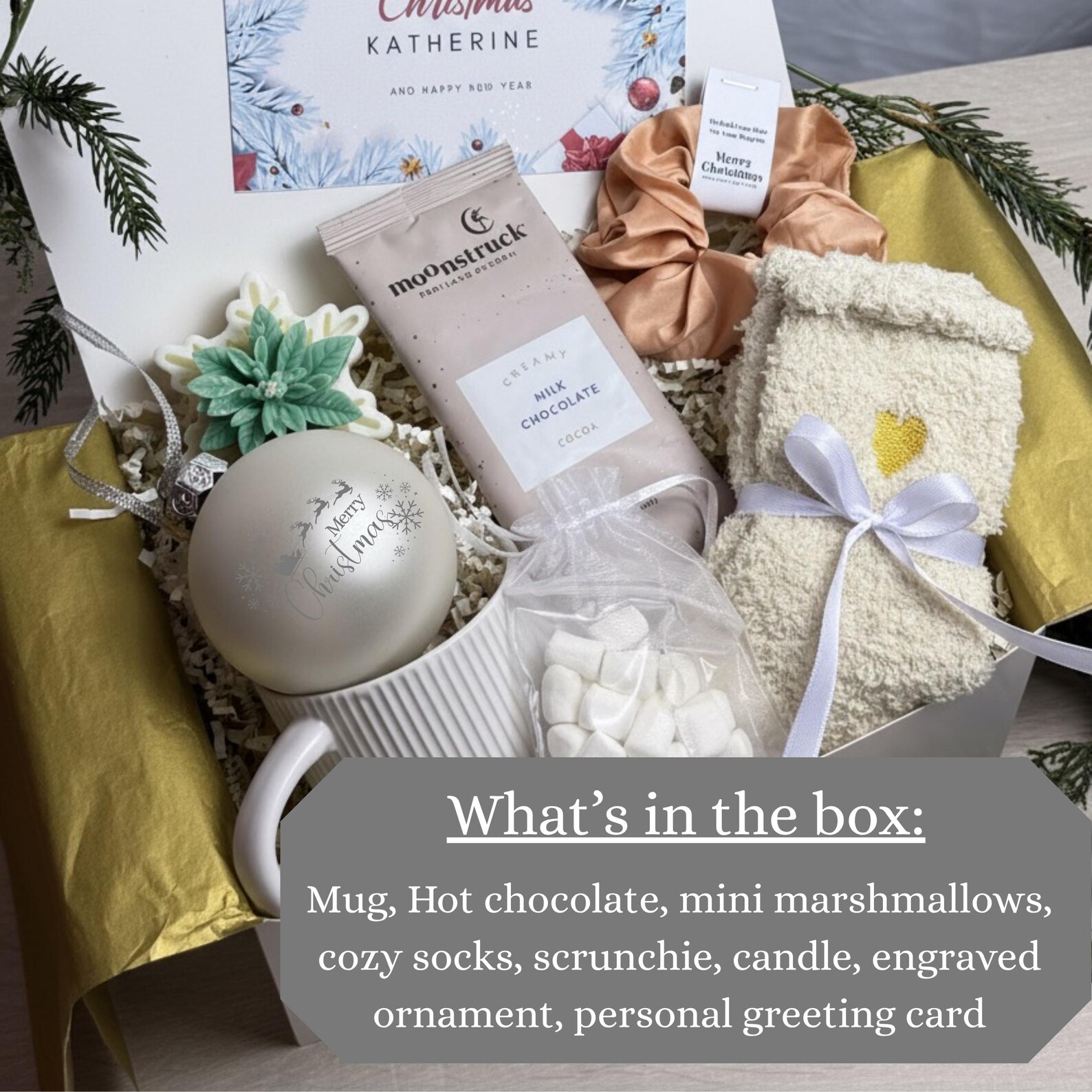 Cozy Winter Gift Box With Personalized Ornament, Holiday Gift for Her ...