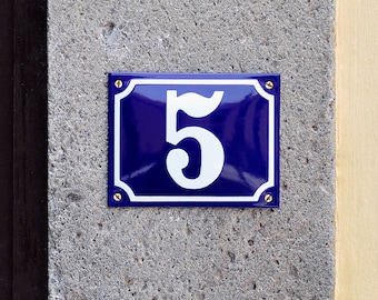 9 ns fab france Enamel plaque number street enamel genuine # 800 ° c house no