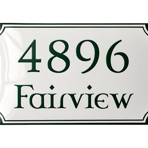 Enamel Address Plaque 10 5/8&quot; x 6 1/4&quot; (27 x 16 cm)