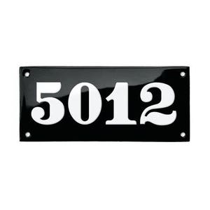 Enamel House Number, 8 1/4&quot; x 2&quot; (16 x 7 cm)
