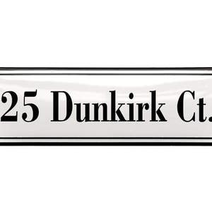 Enamel Address Plaque 10 5/8 x 3 1/8 27 x 8 cm image 1