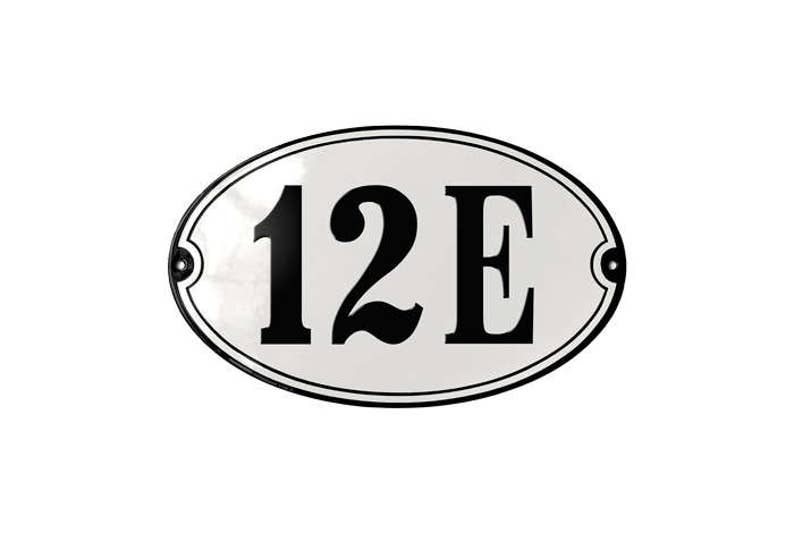 Porcelain Enamel House Number 7 1/2 4 3/4 19 Etsy