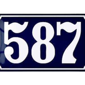 Enamel House Number 10 5/8&quot; x 6 1/4&quot; (27 x 16 cm)