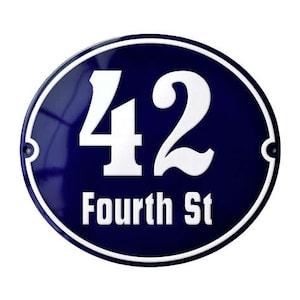 Circular Address Plaque 7 7/8&quot; x 7&quot; (20 x 18 cm)
