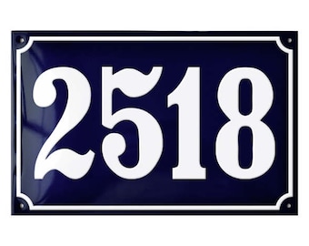 Navy Blue Powder Coated Aluminum Numbers With Matching - Etsy