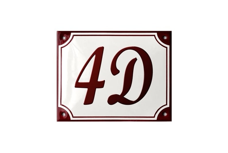 Custom Enamel Sign French House Number. Top Selling. Size 5 Etsy