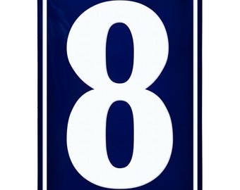 Custom Enamel House Number vertical - 6 1/4" x 10 5/8" (16 x 27 cm)