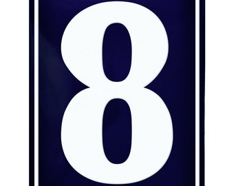 Custom Enamel House Number vertical - 7" x 11" (18 x 28 cm)