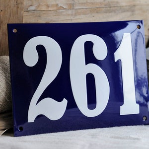 Enamel House Number 8 1/4&quot; x 6 1/4&quot;  (21 x 16 cm)