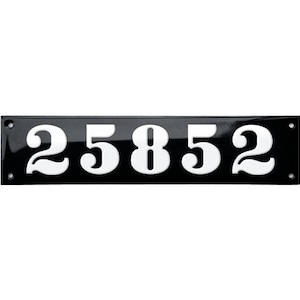 Enamel House Number 8 1/4&quot; x 2&quot; (21cm x 5 cm)