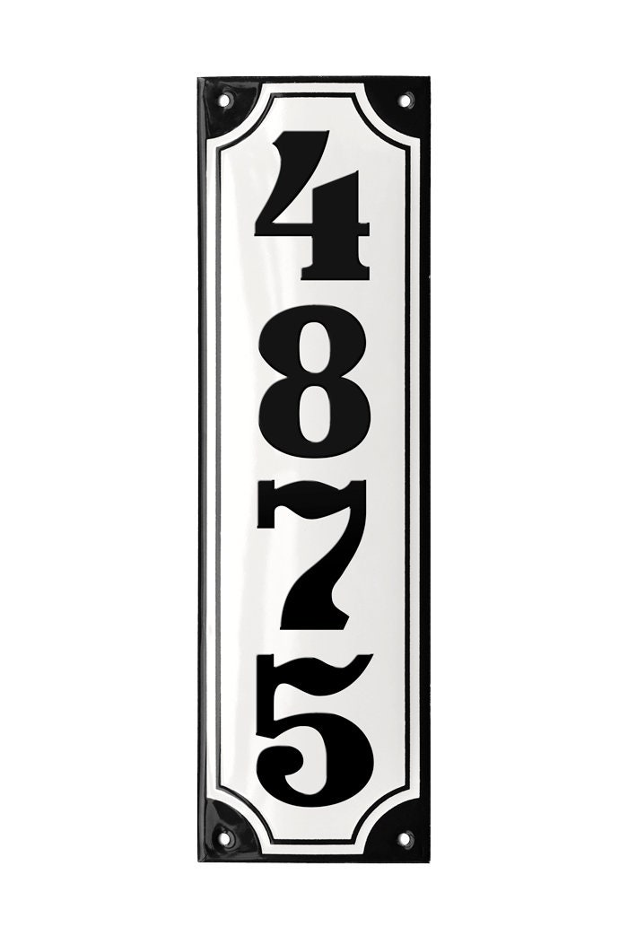 Custom Enamel House Number 3 1/8 X 10 5/8 8 X Etsy