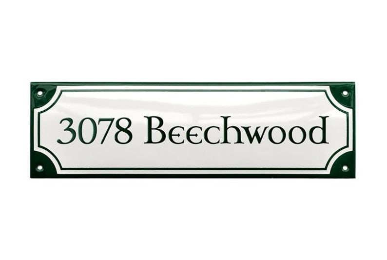 Enamel Address Plaque 10 5/8 x 3 1/8 27 x 8 cm image 7