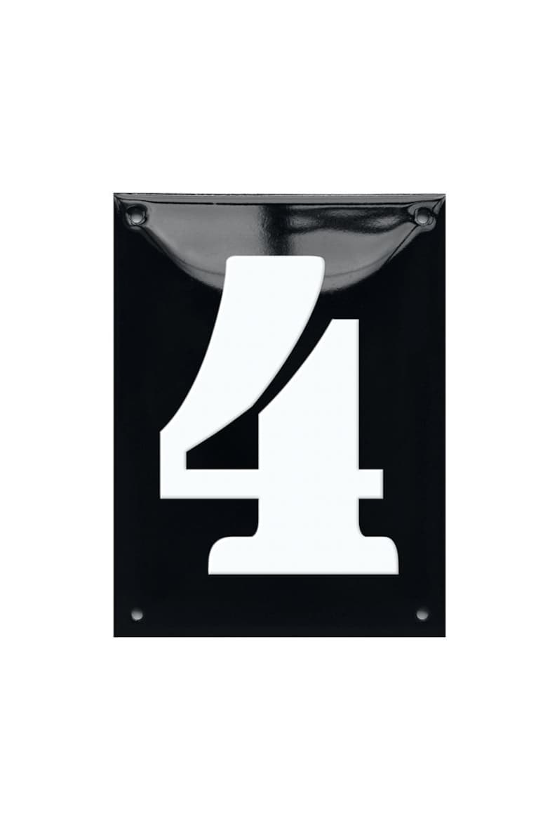 Custom Enamel House Number vertical 4 34 x 6 14 12 x 16 cm