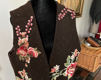 Traditional Tunisian Men's Vest Wool Upcycled L