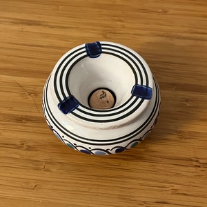 Vintage Tunisia Nabeul Pottery Ashtray