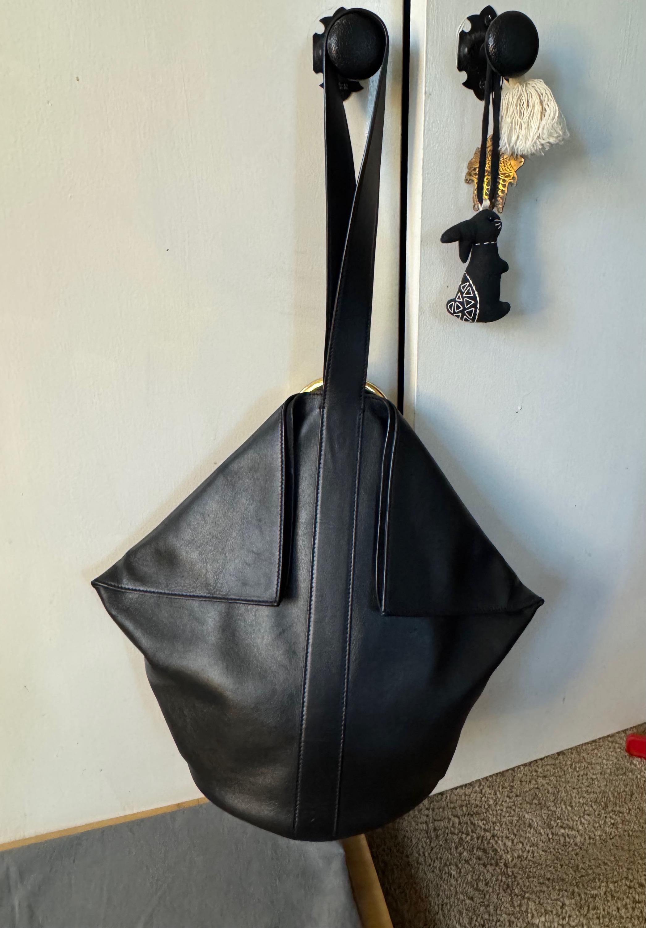 Alexander Mcqueen XL Black Butterfly Bucket Bag - Etsy