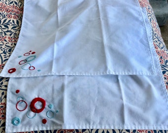 Hand Embroidered Set of Two Hand Towels