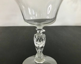 Rhine Wine Glass Eagle Stem Colonial Inspiration