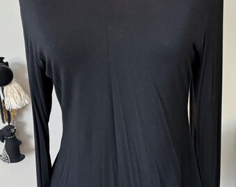Necessary Evil Bodycon Black Tunic Hood Size Large Medium