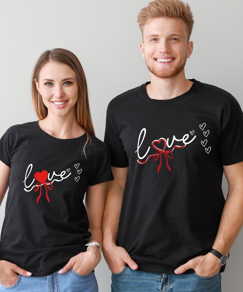 Love Heart Ribbon Clip Art PNG, Valentine's Day T-shirt Design (digital ...