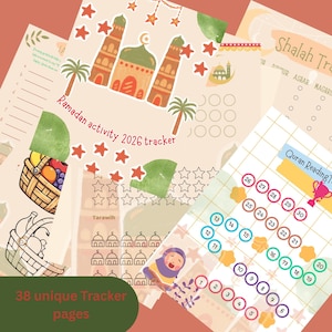 Paquete de actividades de Ramadán: Seguimiento diario, lectura del Corán (descarga digital)