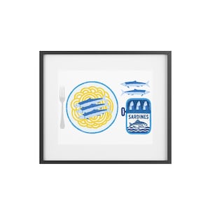 Delightful Seafood-Themed Framed Poster | Kitchen Decor, Foodie Gift, Wall Art, Sustainable Living, Cooking Inspiration
