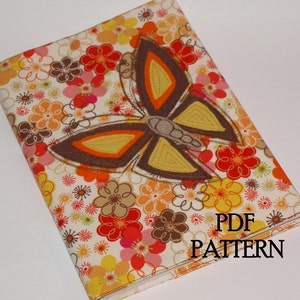 Notebook Cover PDF Sewing Pattern - &#39;Butterfly&#39;