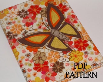 Journal Cover PDF Pattern, Direct Download - 'Butterfly'