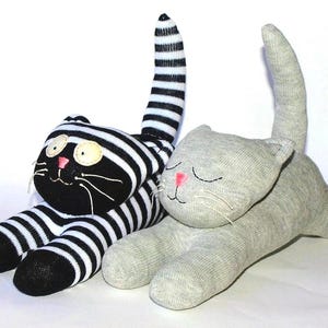 Sock Cat Sewing Pattern PDF - DIY soft toy