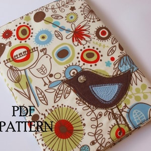 Notebook Cover PDF Sewing Pattern - &#39;Little Bird&#39;