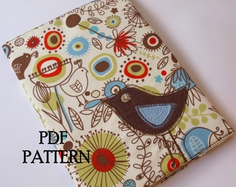 Notebook Cover Sewing Pattern PDF - 'Little Bird' A5 size